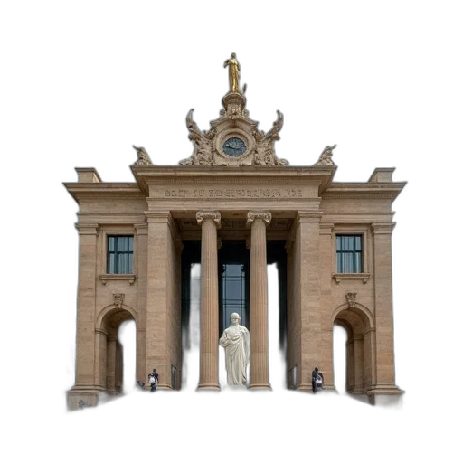 building, staff, crown, dress transparent PNG cut-out