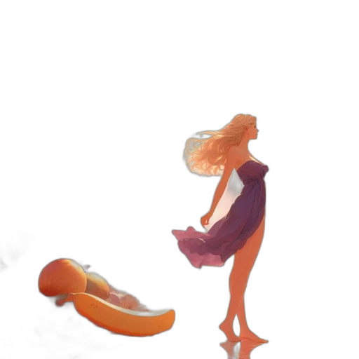 shoes, dress, hat, staff transparent PNG cut-out