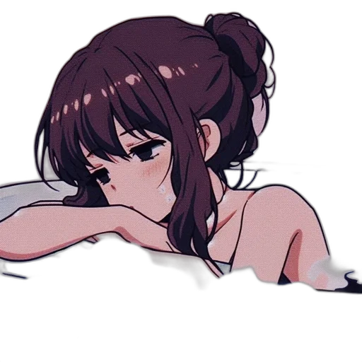 mask, hair, anime, pixel art transparent PNG cut-out
