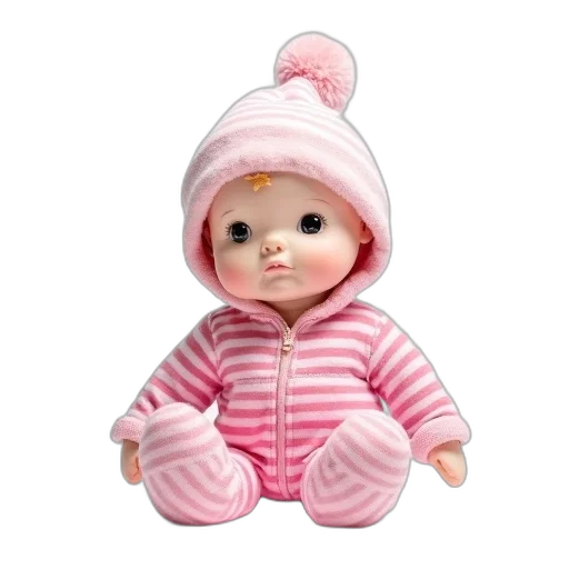 3d render, photorealistic, pink, plush transparent PNG cut-out