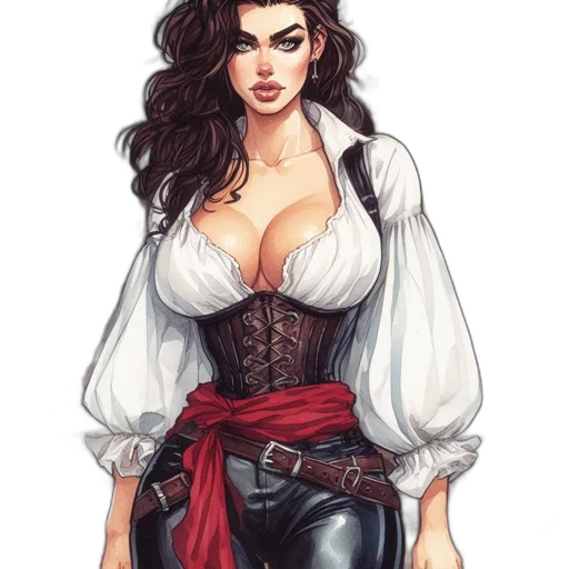 dress, jacket, fantasy art, comic book art transparent PNG cut-out