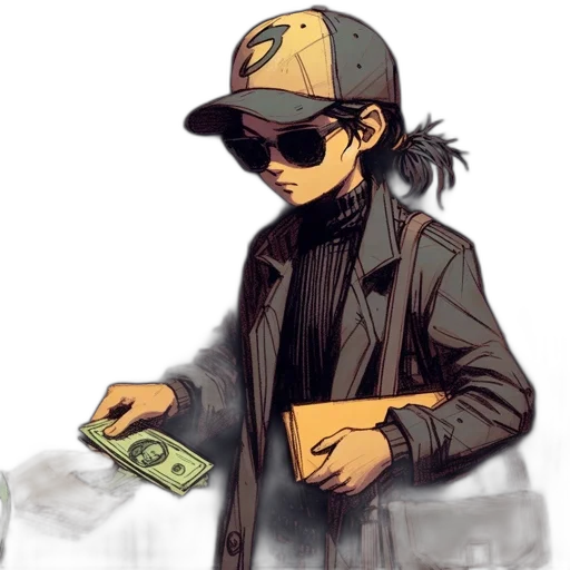 jacket, concept art, cyberpunk, comic book art transparent PNG cut-out