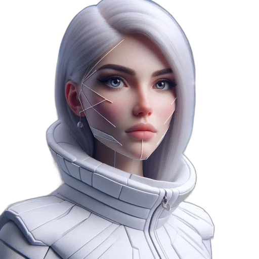 face, robot, jacket, concept art transparent PNG cut-out
