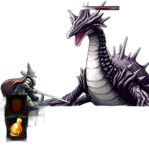 dragon, sword, weapon, staff transparent PNG cut-out