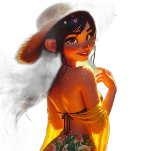 dress, staff, fantasy art, concept art transparent PNG cut-out