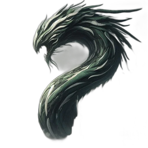 dragon, creature, mask, hair transparent PNG cut-out