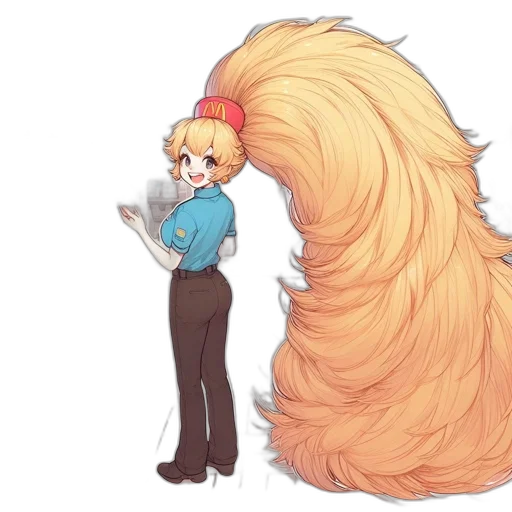 hair, staff, animal, creature transparent PNG cut-out