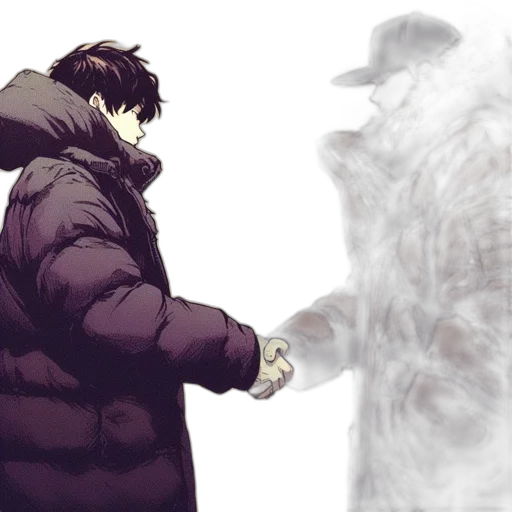 jacket, mask, creature, concept art transparent PNG cut-out