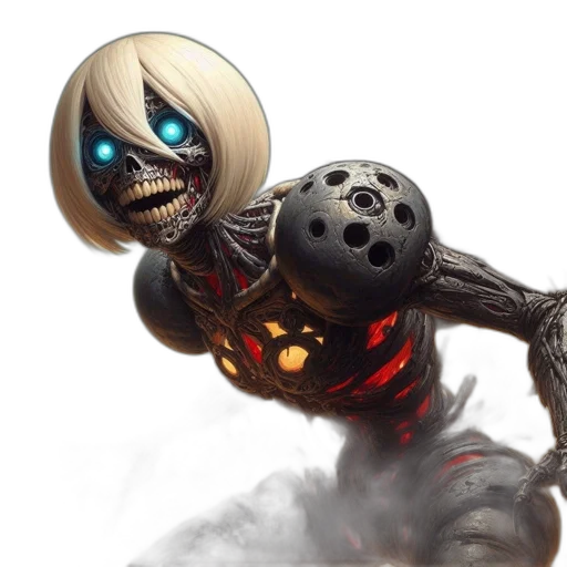 robot, mask, weapon, concept art transparent PNG cut-out