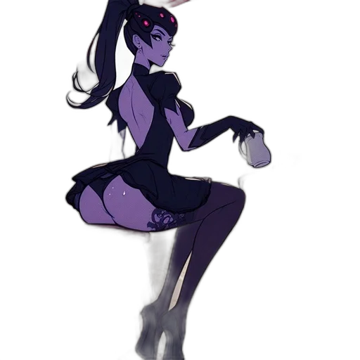 dress, mask, creature, staff transparent PNG cut-out