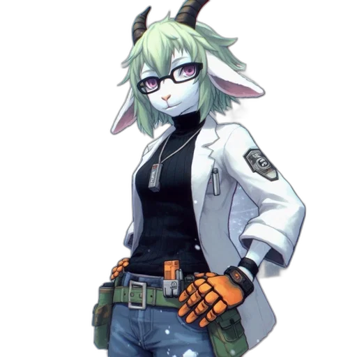 staff, jacket, animal, weapon transparent PNG cut-out