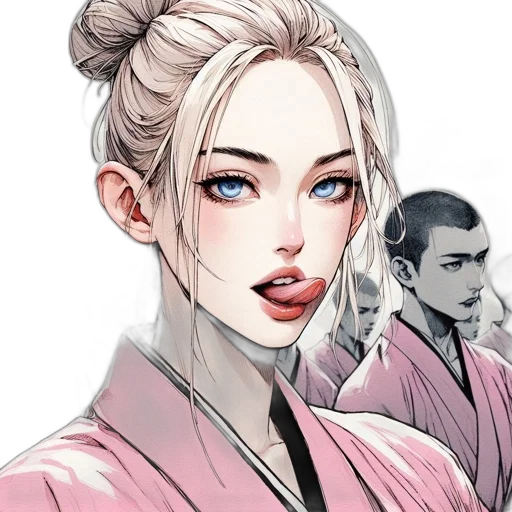 face, staff, anime, fantasy art transparent PNG cut-out