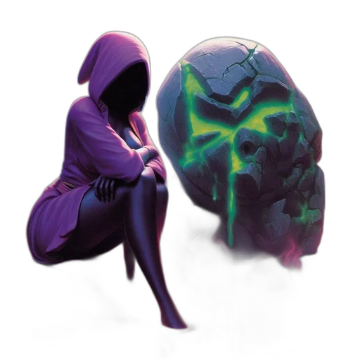 mask, jacket, creature, concept art transparent PNG cut-out