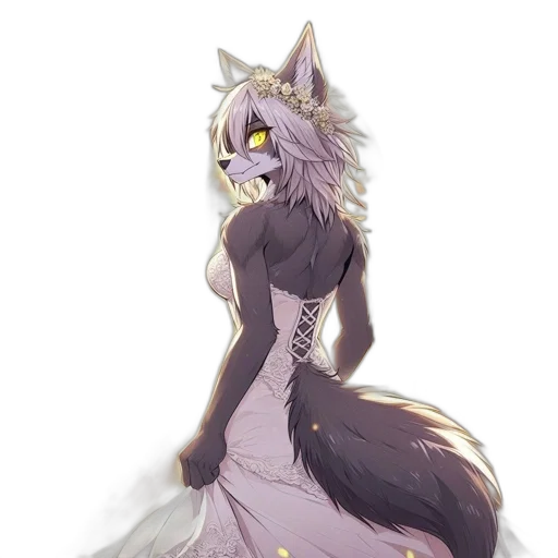 dress, staff, creature, animal transparent PNG cut-out