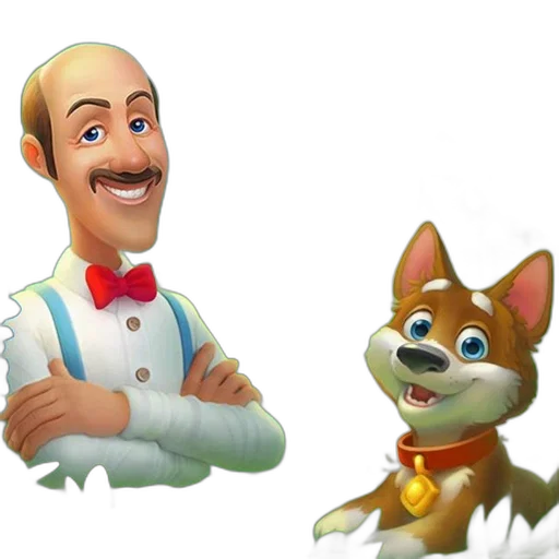 staff, animal, concept art, 3d render transparent PNG cut-out
