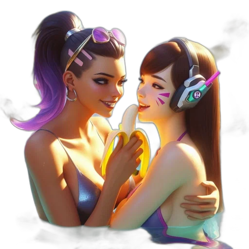 fantasy art, concept art, vaporwave, anime transparent PNG cut-out
