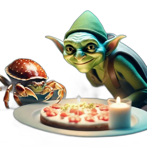food, creature, concept art, 3d render transparent PNG cut-out