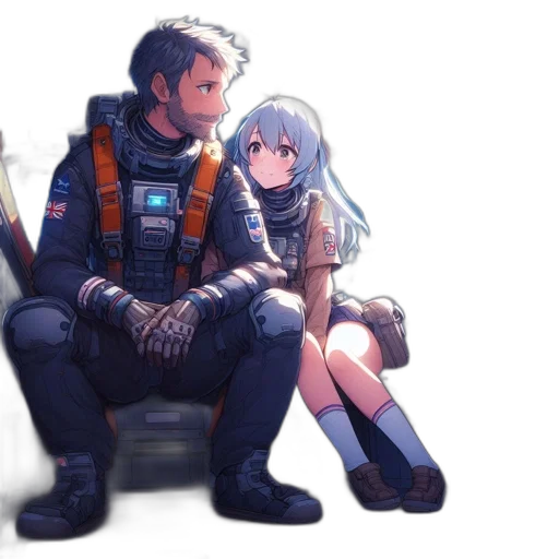 jacket, robot, weapon, sword transparent PNG cut-out