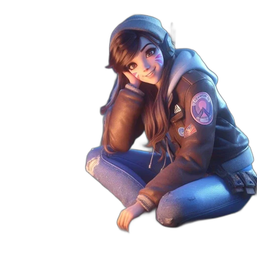 jacket, weapon, staff, face transparent PNG cut-out