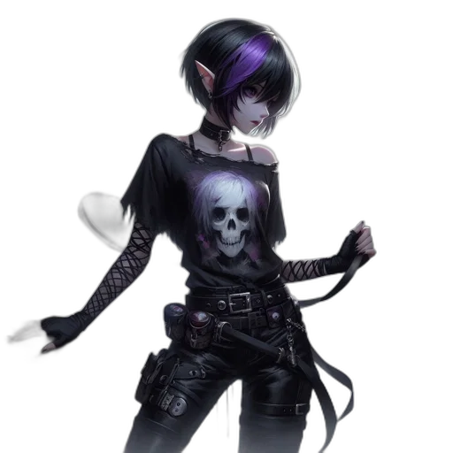 staff, weapon, jacket, cyberpunk transparent PNG cut-out