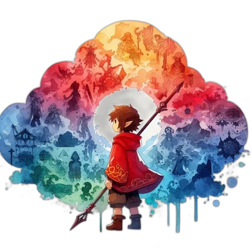 umbrella, sword, dress, staff transparent PNG cut-out