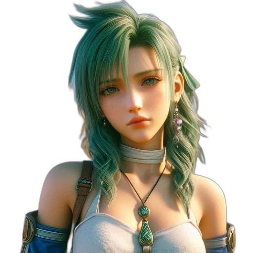 face, concept art, fantasy art, 3d render transparent PNG cut-out