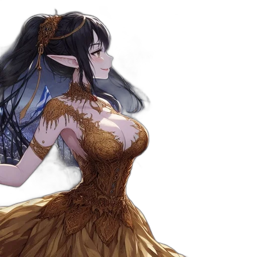dress, fantasy art, concept art, pixel art transparent PNG cut-out
