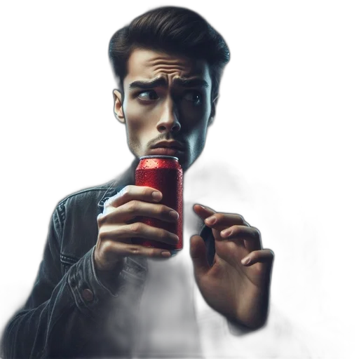 bottle, face, jacket, robot transparent PNG cut-out