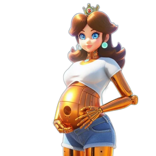 dress, robot, weapon, crown transparent PNG cut-out