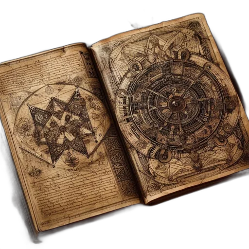 concept art, fantasy art, open, book transparent PNG cut-out