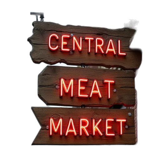 food, neon lights, two, large transparent PNG cut-out