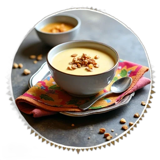 food, golden, bowl, creamy transparent PNG cut-out