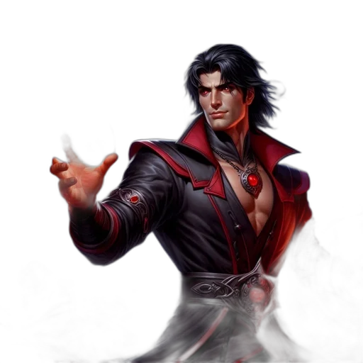 jacket, staff, concept art, fantasy art transparent PNG cut-out