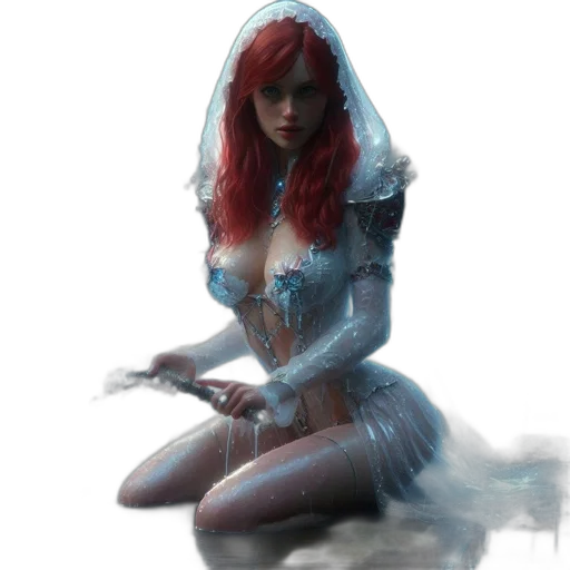 dress, sword, weapon, fantasy art transparent PNG cut-out