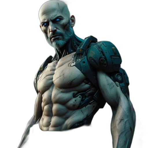 robot, concept art, comic book art, cyberpunk transparent PNG cut-out