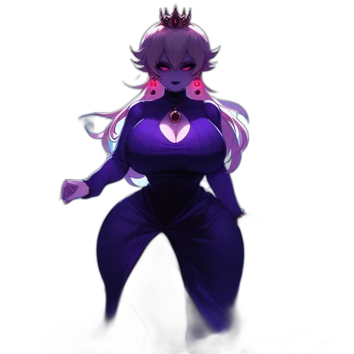 crown, dress, staff, creature transparent PNG cut-out