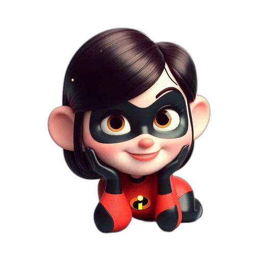 face, cartoon, 3d render, comic book art transparent PNG cut-out