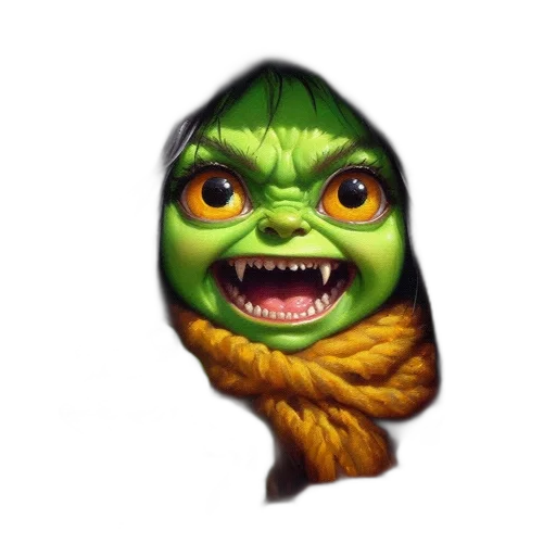 mask, face, creature, staff transparent PNG cut-out