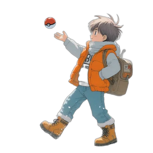 jacket, creature, hat, concept art transparent PNG cut-out