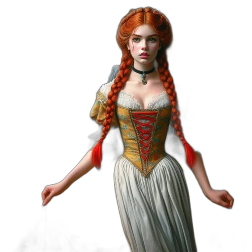 dress, fantasy art, concept art, photorealistic transparent PNG cut-out