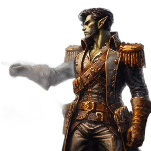 jacket, staff, concept art, fantasy art transparent PNG cut-out