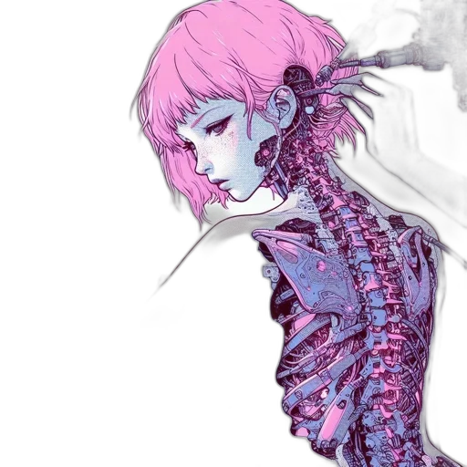 dress, hair, jacket, creature transparent PNG cut-out