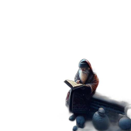 robot, creature, sword, staff transparent PNG cut-out
