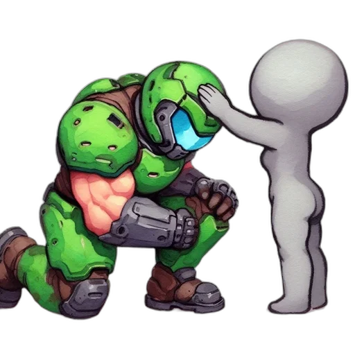 weapon, robot, mask, staff transparent PNG cut-out