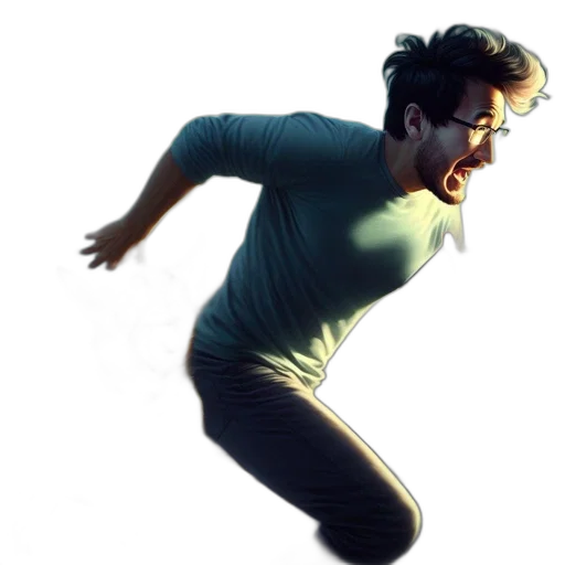 creature, staff, face, 3d render transparent PNG cut-out