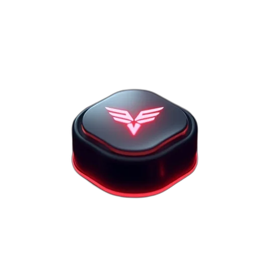 weapon, 3d render, red, game transparent PNG cut-out