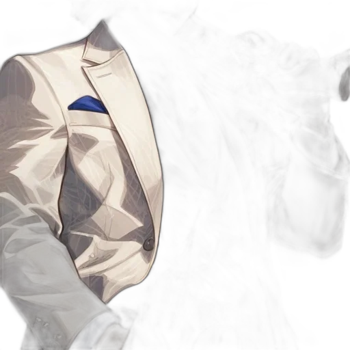 jacket, mask, dress, staff transparent PNG cut-out