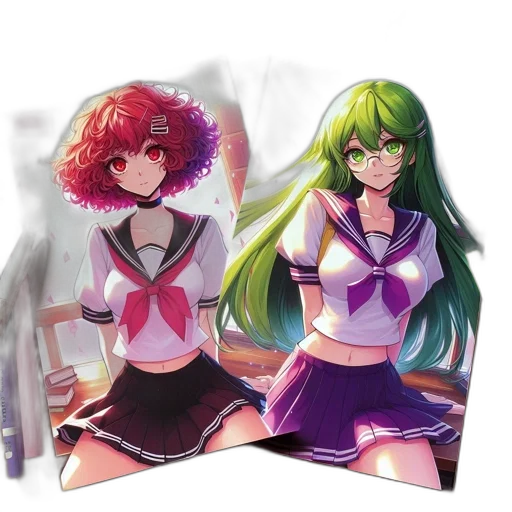 dress, jacket, anime, concept art transparent PNG cut-out