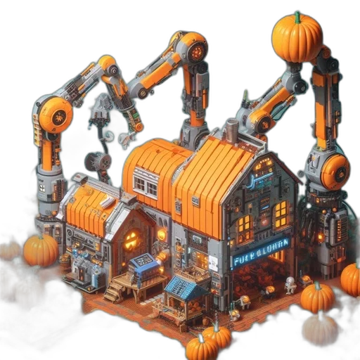 robot, building, furniture, concept art transparent PNG cut-out