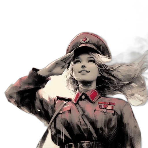 hat, weapon, comic book art, photorealistic transparent PNG cut-out